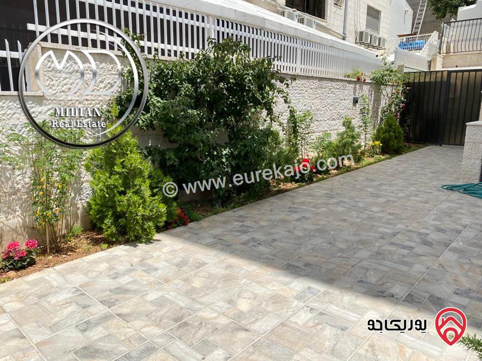 شقة ارضية فارغة للايجار في عمان - ام اذينة مساحة 150م مع ترس و حديقة 200م تشطيبات و ديكورات سوبر ديلوكس