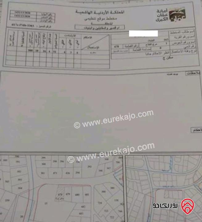 قطعة أرض مساحة 567م للبيع في عمان - من أراضي ناعور البنيات قريبة من جامعة البتراء مطلة قريبة من شارع المطار 