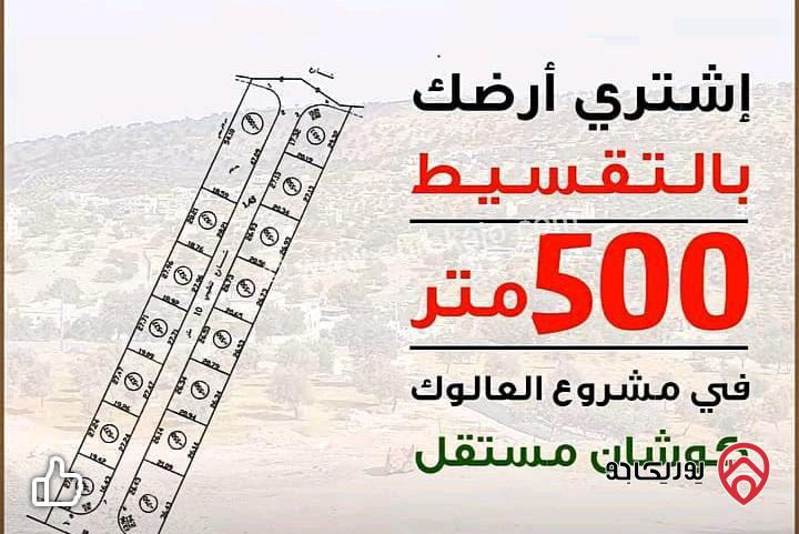 اراضي مساحة 500م للبيع في الزرقاء - جريبا 
