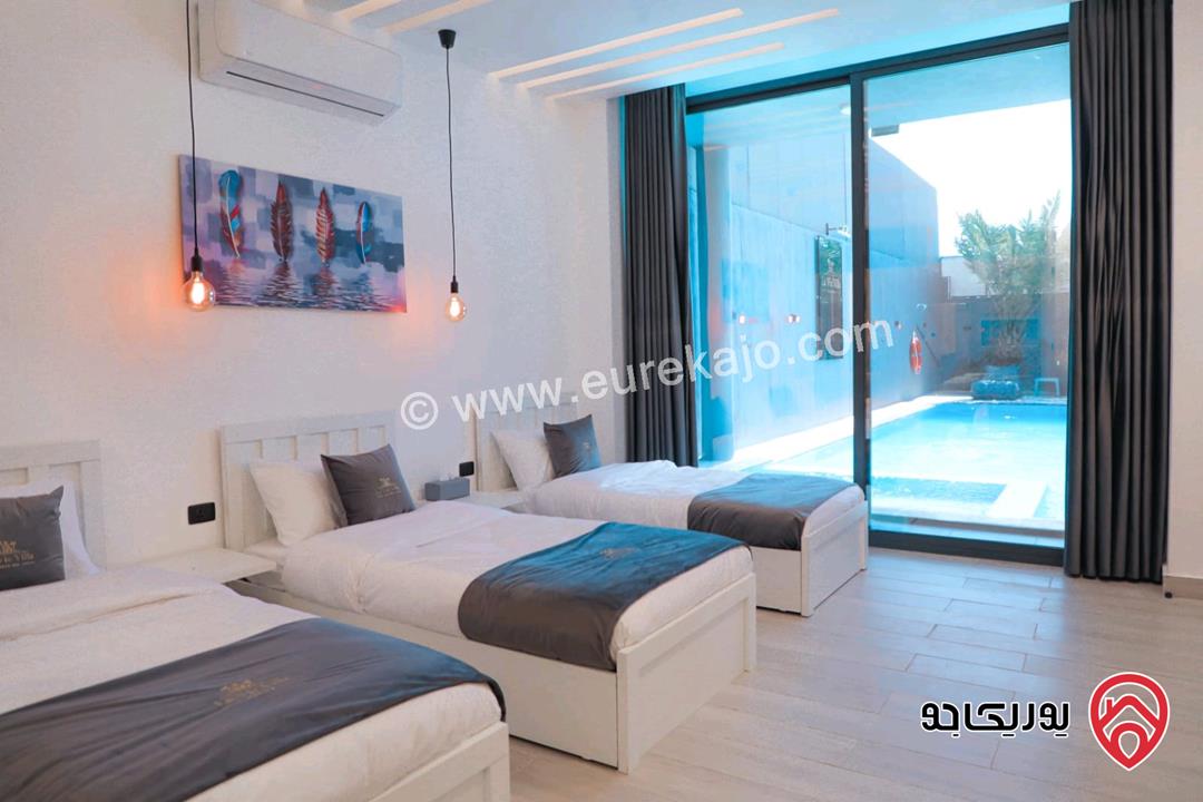 شاليه مميز مساحة 190م على أرض 288م للبيع بمواصفات مميزة في البحر الميت - جوفة الكفرين