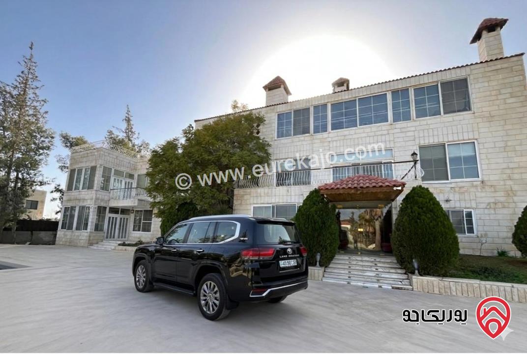 مزرعة مع فيلا مميزة مساحة الأرض 9 دونم و 367م والبناء 830م للبيع في عمان - ام العمد طريق المطار 