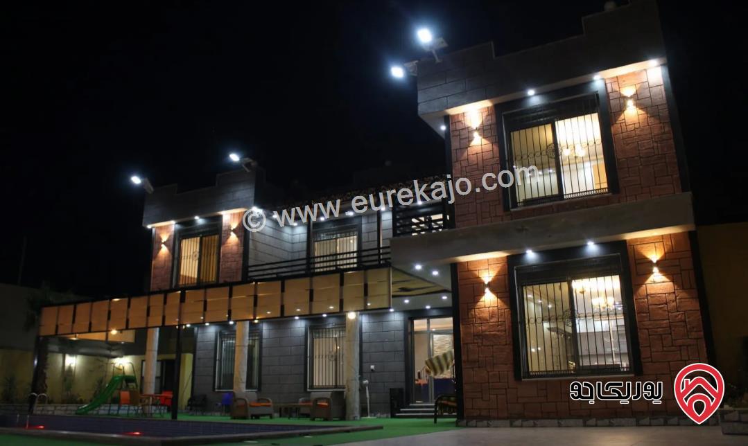 مزرعتان مساحة بنائهم 390م على نفس قطعة الأرض مساحتها 4500م للبيع في جرش  - دحل