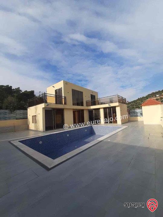 مزرعة فخمة مساحة 4 دونم و 595م وبناء 150م للبيع في جرش - الكتة