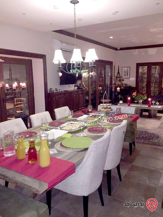 شقة أرضية مفروشة دوبلكس مساحة 250م مع مسبح للايجار في عمان - عبدون