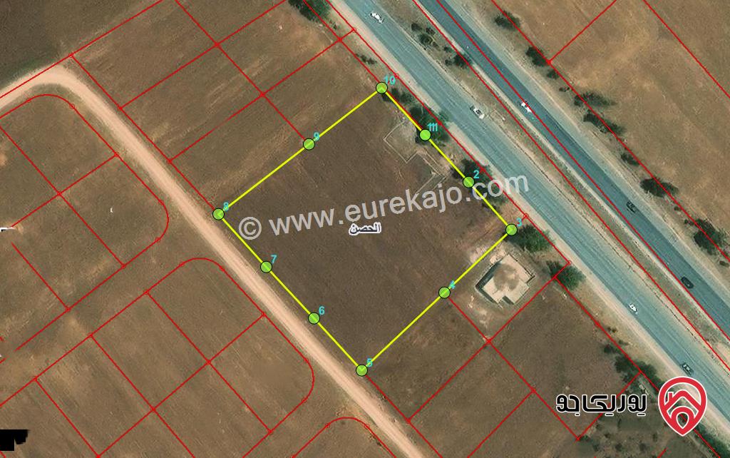 قطعة ارض مساحة 5181م للبيع في اربد على طريق اربد عمان مباشرة 