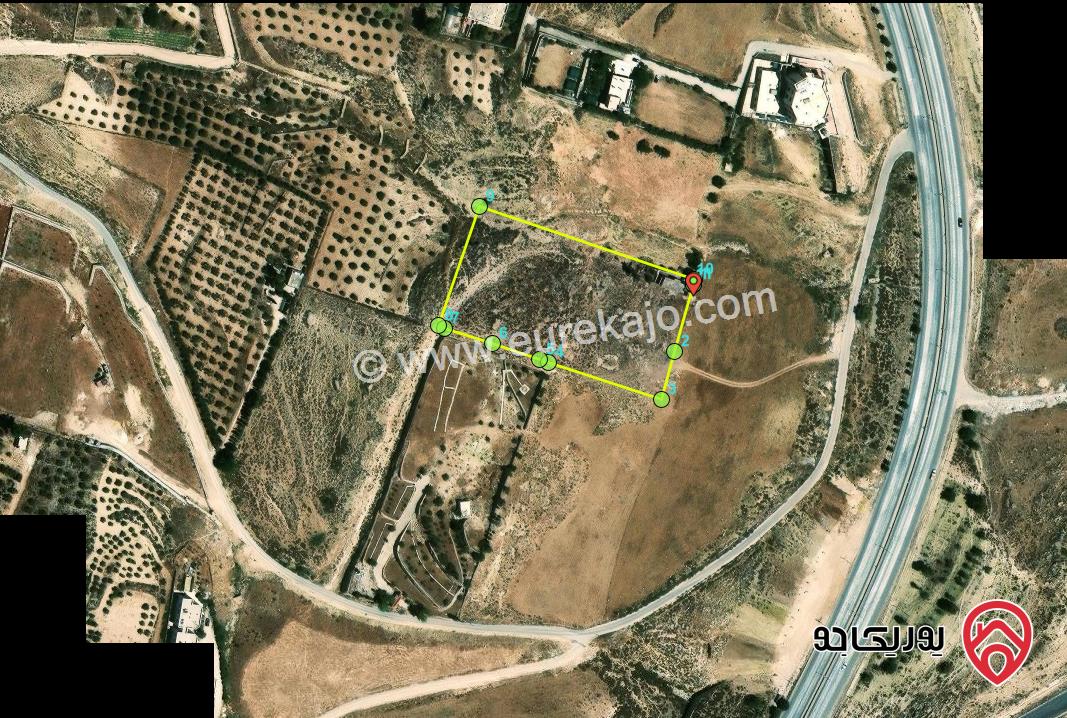 أرض مساحة 5 دونم و 500م للبيع من أراضي شمال عمان قرية ابو حامد عين التيس 