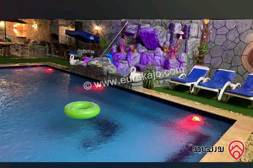 شاليه مرتب للايجار اليومي في الرامة - البحر الميت 