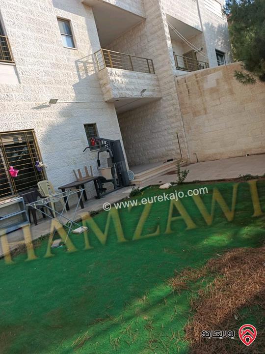 شقة مميزة شبه ارضية مساحة 200م داخلي و 120م خارجي للايجار في عمان - حي الصحابة 