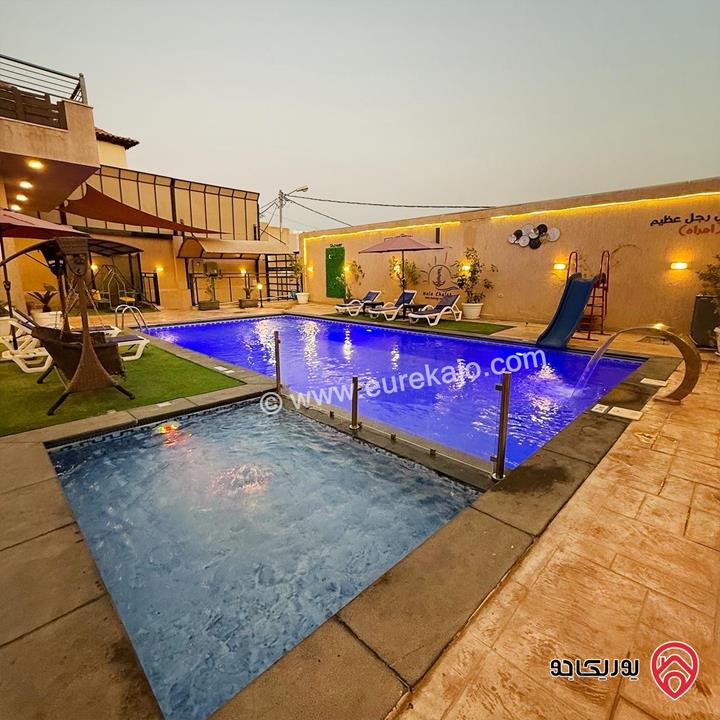 شاليه/مزرعة مساحة الأرض 400م والبناء 200م للبيع في البحر الميت - جوفة الكفرين