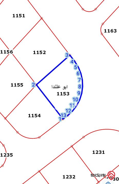 ارض مميزة مساحة 459م للبيع في عمان - أبو علندا منطقة عدن 