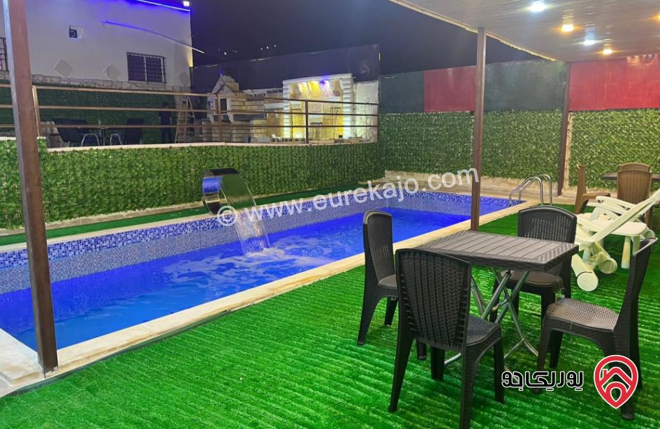 مزرعة مساحة الأرض 3850م والبناء 70م للبيع في المفرق - بلعما	