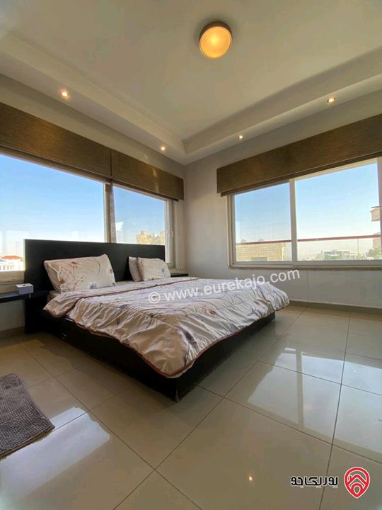 شقة مفروشة فاخرة مساحة 128م طابق ثاني للإيجار في عمّان - الدوار الخامس