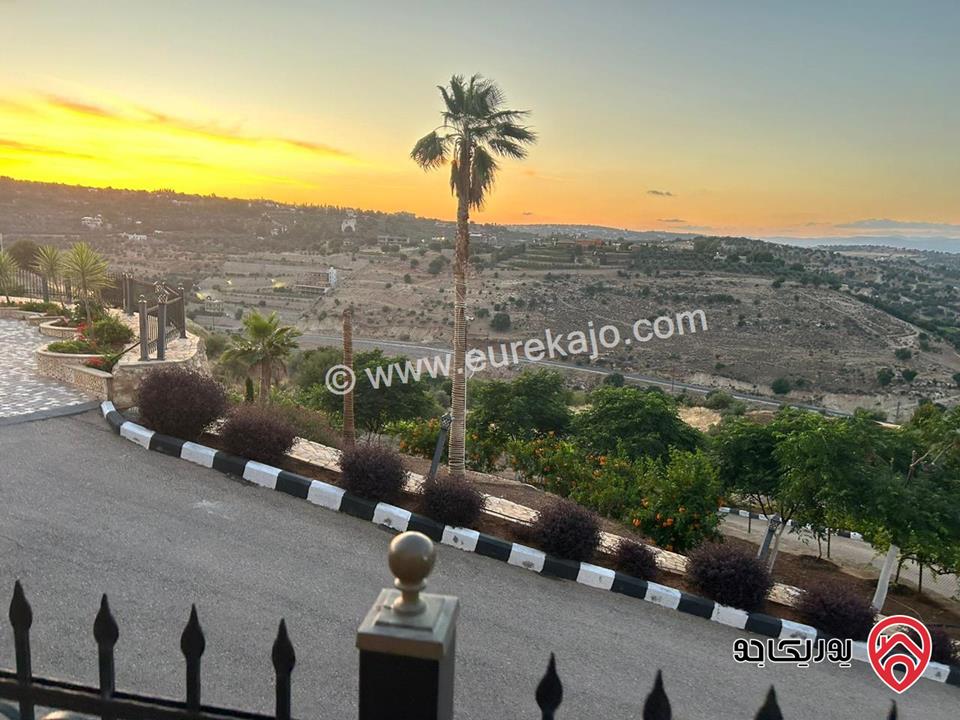 🌳✨ منتجع مفروش كامل فاخرة مجهز مساحة 9 دونم للبيع في السلط