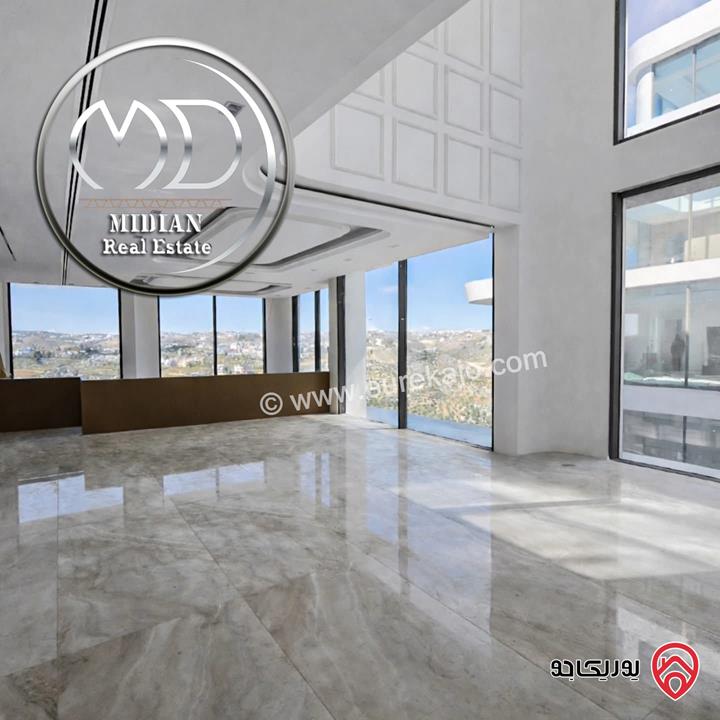 شقة ارضية جديدة للبيع في عمان - الكرسي مساحة 400م مع تراسات تشطيبات ديكورات عصرية فاخرة إطلالة بانورامية موقع مميز