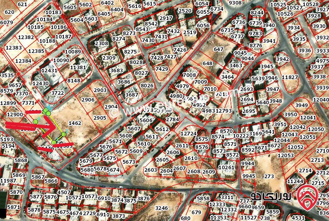 قطعة ارض مساحة 1 دونم و 120م من اراض الزرقاء - البتراوي واجهة على الشارع