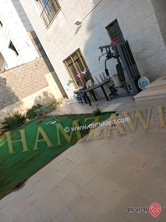 شقة مميزة شبه ارضية مساحة 200م داخلي و 120م خارجي للايجار في عمان - حي الصحابة 