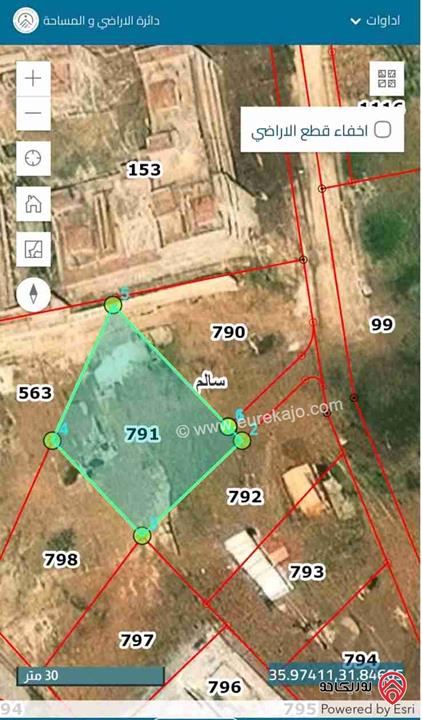 أرض مساحة 876م للبيع في عمان - قرية سالم 