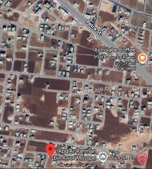 قطعك ارض مساحة 761 متر للبيع في اربد / الصريح 