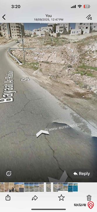 قطعة ارض مساحة 1 دونم للبيع في عمان - طبربور عين غزال شارع بيعة الرضوان 