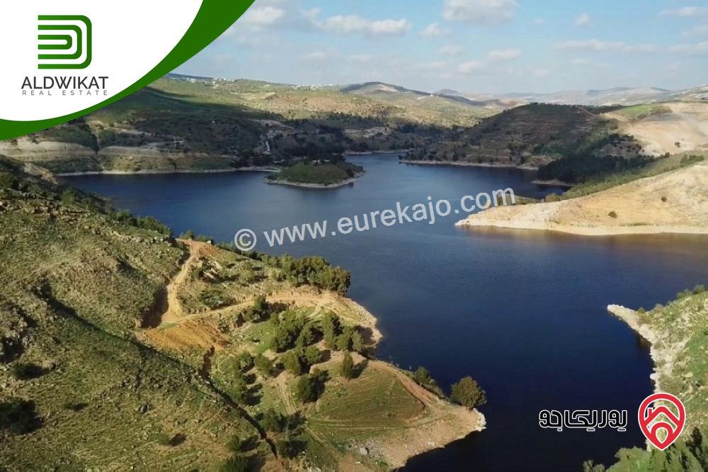ارض للبيع في البلقاء - تل الرمان المساحة 4200 م موقع مزارع وشاليهات حديثة اطلالة على سد الملك طلال