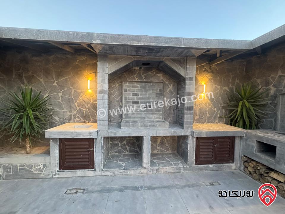 مزرعة مساحة الأرض 2 دونم مع فيلا فاخرة 250م قوشان مستقل للبيع في جرش جبال سوف - الظهرة 