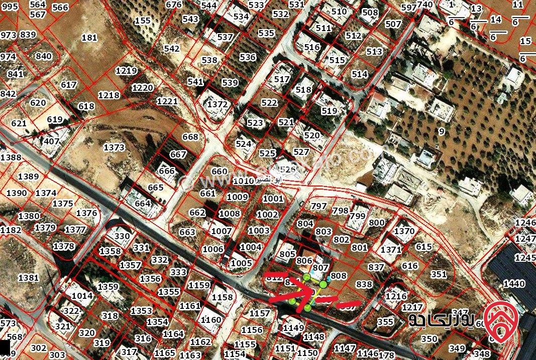 قطعة ارض مساحة 496م للبيع في عمان - أبو نصير قريبة من شارع الأردن واجهة على الشارع بسعر لقطة
