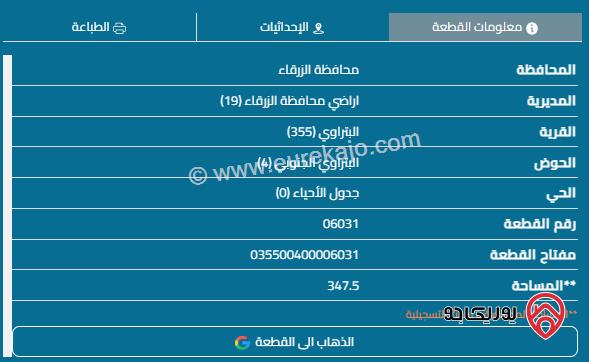 قطعة ارض للبيع مساحة ٣١١ م مع قوشان في البتراوي  شارع الجي كي امام سوبرماركت واو ارض مستقيمه ومستقله 