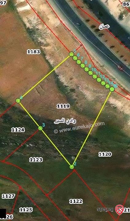 قطعة أرض تجارية مساحة 1500م للبيع في عمان - كريدور عبدون/حجار النوابلسة