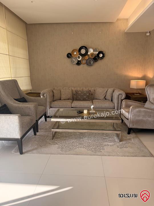 شقة فاخرة مفروشة طابق أرضي مساحة 123م للايجار في عمان - عبدون
