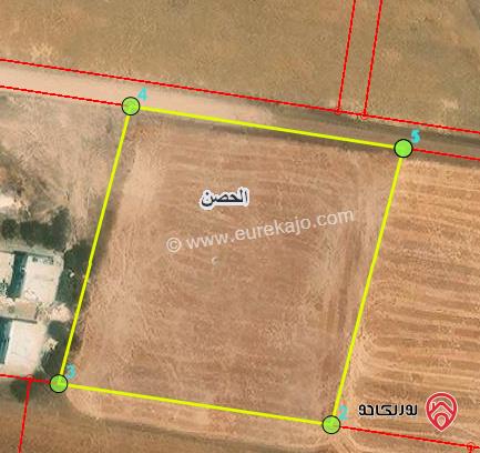 ارض 4045م للبيع في اربد - من اراضي الحصن ضمن حوض المومنيه 