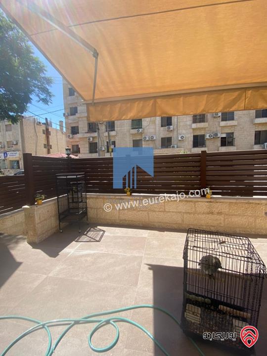 شقة أرضية مفروشة فاخرة للبيع في عمان - السابع قرب السفارة الرومانية 185م مع ترس امامي 25م تشطيب سوبر ديلوكس