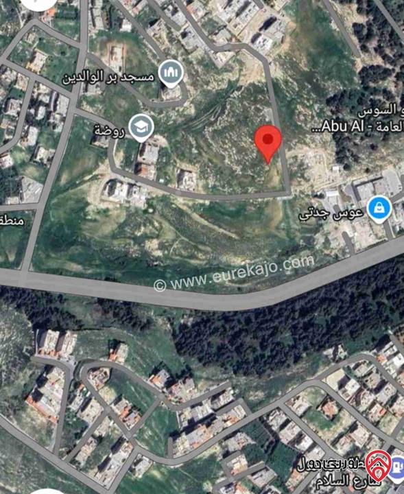 قطعة ارض مساحة 1041م للبيع في عمان - المصدار ناعور على شارعين مطله موقع مميز