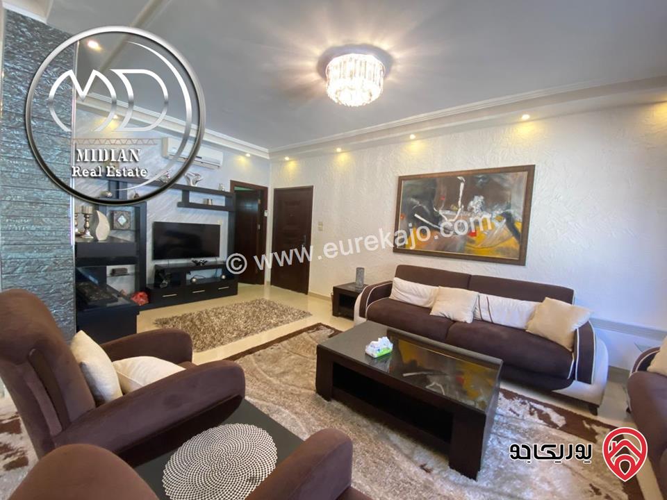 شقة مفروشة للايجار في عمان - ضاحية الامير راشد مساحة 100م طابق اول تشطيبات و فرش فاخر جداً