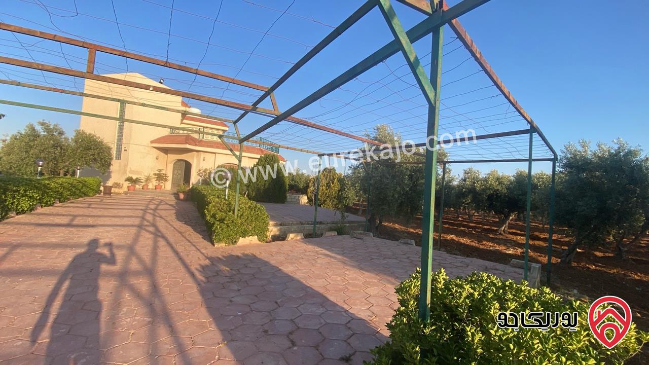 مزرعة مشجرة مساحة الأرض 10 دونم مع فيلا 200م للايجار في مادبا الفيصلية