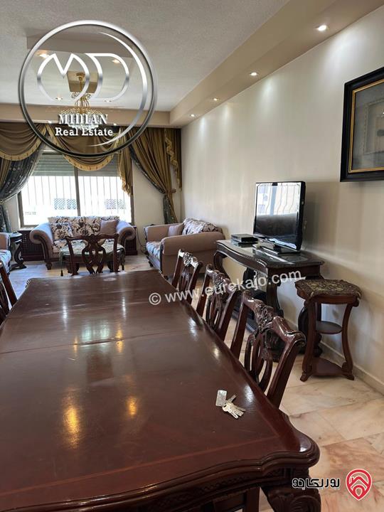 شقة مفروشة للبيع طابق ثاني خلدا مساحة 210م تشطيبات وفرش سوبر ديلوكس اطلالة جميلة بسعر مميز