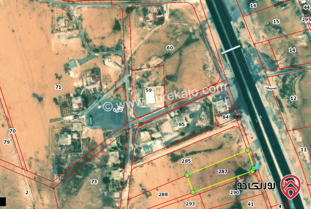 ارض مساحة 3 دونم و 945م للبيع في عمان - على الطريق الصحراوي مرخصة لكازية بنزبن ومحطة شحن للبيع بسعر مغري