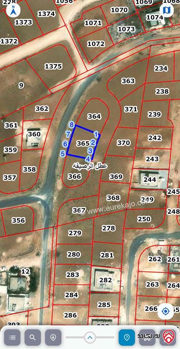 ارض مساحة 502م للبيع في محافظة الزرقاء - الرصيفة - على شارعين أمامي وخلفي
