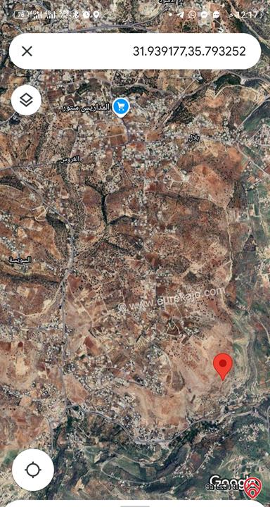أرض مساحة 52 دونم للبيع في عمان الغربية قرية البصه بجانب بدر الجديدة