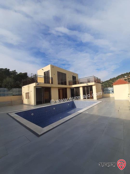 مزرعة فخمة مساحة 4 دونم و 595م وبناء 150م للبيع في جرش - الكتة