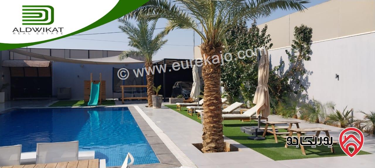 شاليه مساحة البناء 200م ومساحة الارض 660م ومساحة الحديقة 300م للبيع في الغور/منتجع البحيرة البحر الميت 
