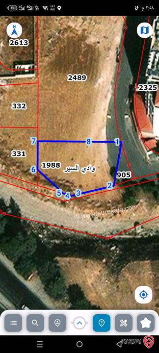 قطعة ارض مساحة 742م للبيع في عمان - حوض دير غبار
