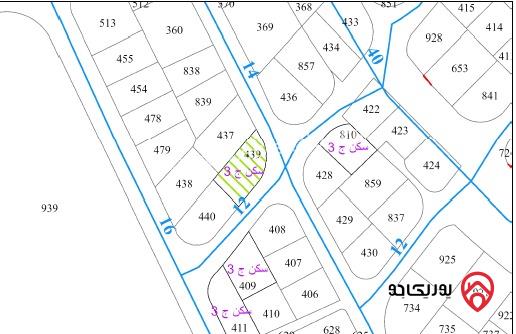 ارض مميزة مساحة 623م تصلح لشركة اسكان للبيع في عمان - حي الصحابة قرب تقاطع عميش 