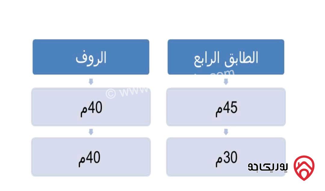 شقة مساحة 75م وروف 80م مقسمة الى 4 استديوهات للبيع في عمان - الجبيهة مقابل البوابة الشمالية