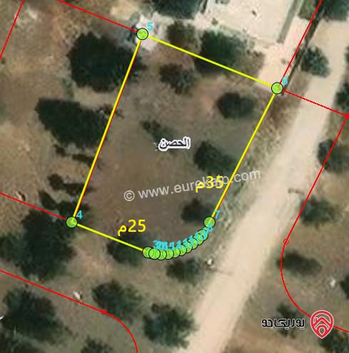 ارض 822م للبيع في اربد - من اراضي الحصن ضمن حوض طبول كوتيه 