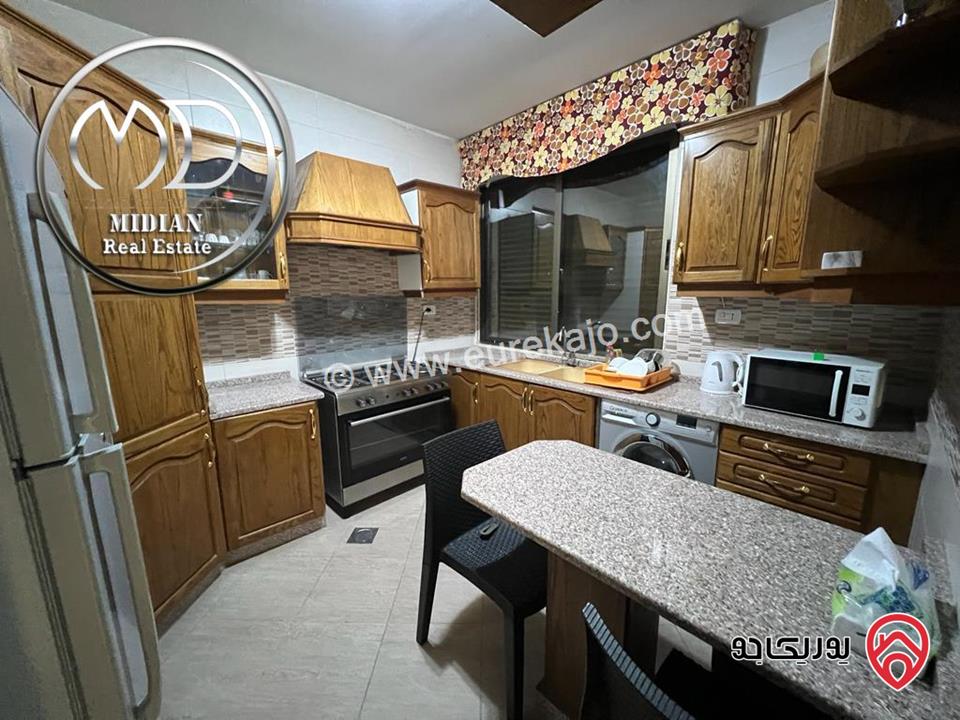 شقة ارضية مفروشة للايجار في عمان - دير غبار مساحة 120م مع ترس 30م تشطيبات وفرش سوبر ديلوكس بسعر مميز