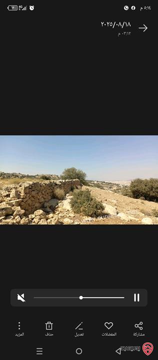 أرض مساحة 3 دونم و 400م للبيع في السلط - جلعد