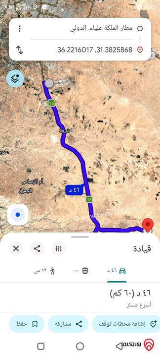 قطعة ارض مساحة 10 دونم للبيع من أراضي جنوب عمان - ابو الحصاني