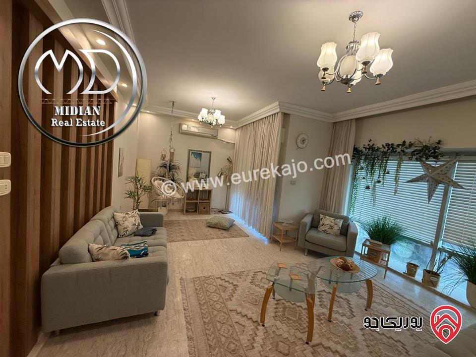 شقة مفروشة للإيجار لإصحاب الذوق الرفيع بأجمل مواقع جبل عمان مساحة 170م طابق ثالث فرش فندقي تشطيبات و ديكورات فاخرة