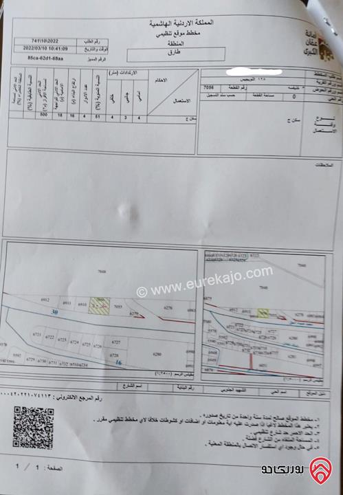 أرض مساحة 750م للبيع في عمان - طبربور النويجيس ع شارع ال30