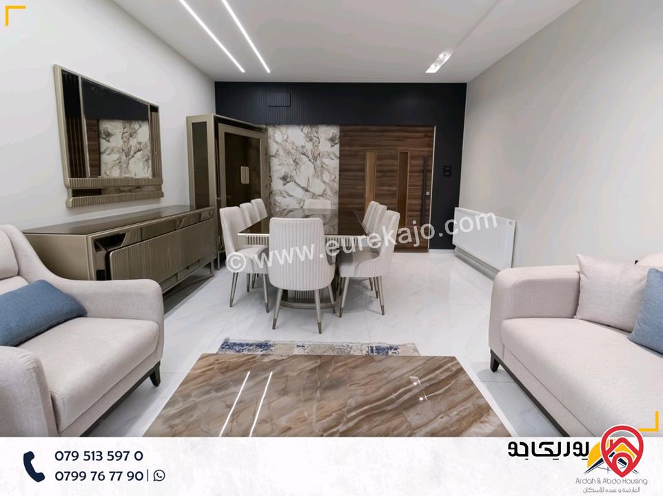 شقة شبه أرضي مساحة 177م مع ترس 50م للبيع في عمان - طريق المطار